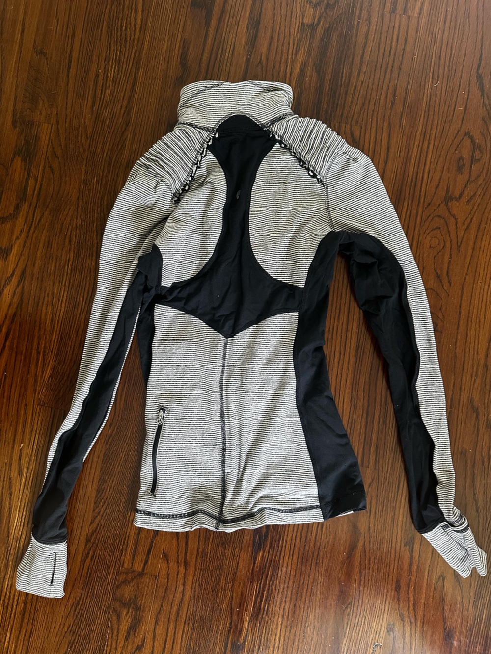 Lululemon striped Black & White Quarter-Zip Active Jacket
